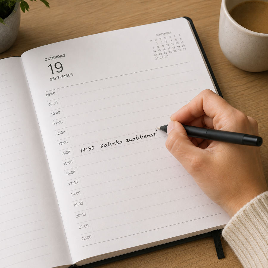 Rooster zaal- en bardienst tot de herfstvakantie beschikbaar